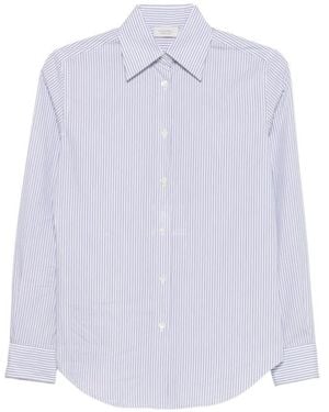 Mazzarelli Striped Long-Sleeve Shirt - White