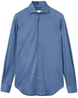 Loro Piana Buckle Long-Sleeved Shirt - Blue