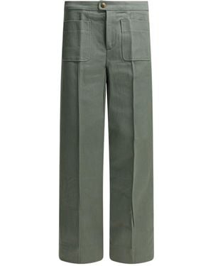 Soeur Straight-Leg Casual Pants - Green