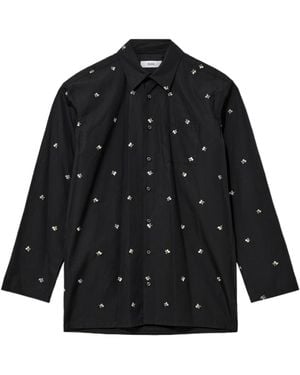 Rier Embroidered Shirt - Black