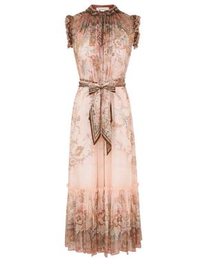 Zimmermann Alchemy Flutter Dress - Pink