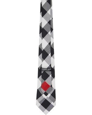 Comme des Garçons Comme Des Garçons Homme Deux Silk Geometric Pattern Tie - White