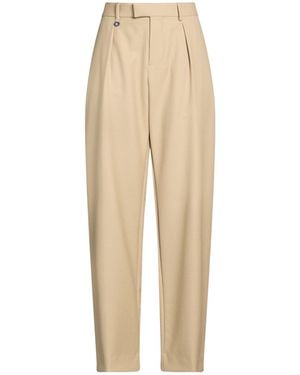 Burberry Loose-Fitting Wool Pants - Natural