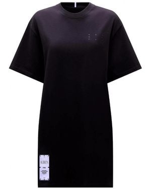 McQ Round-Collar Short-Sleeve Dress - Black