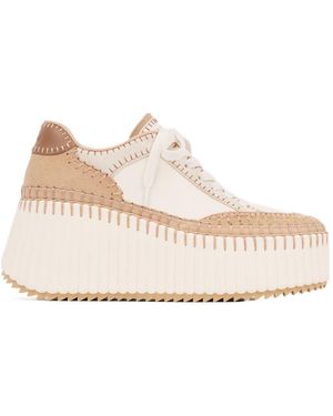 Chloé Chloé Nama Platform Trainers - Natural
