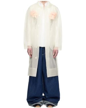 Simone Rocha Stuffed Carnation Coat - White