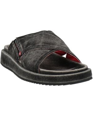 DIESEL Cowboy Minimalist Sandals - Black