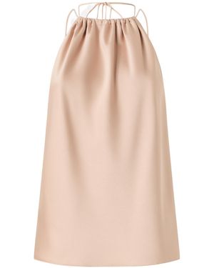 Pinko Gathered-Neckline Adjustable Strap Blouse - Pink