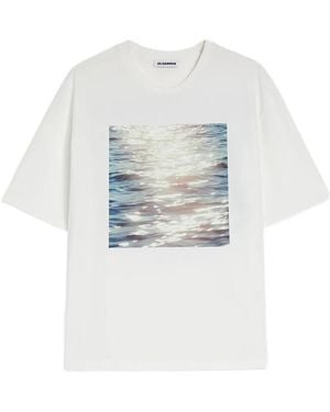 Jil Sander Wanderlust Project Image Printed Crew-Neck T-Shirt - White