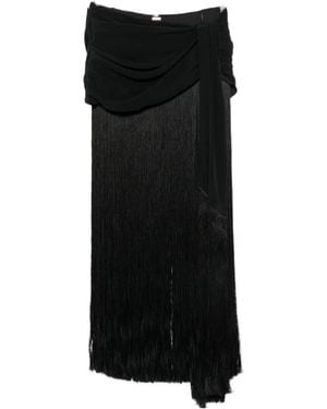 Cult Gaia Floor-Length Skirt With Hem Detailing - Black