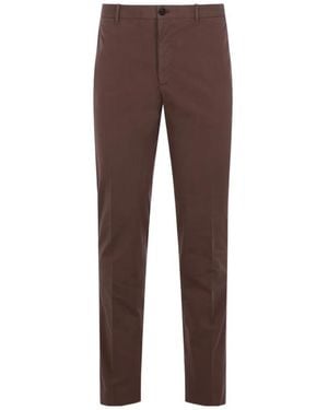 Incotex Elasticated-Waistband Pants - Brown