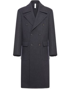Hevò Herringbone Coat - Blue