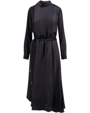 Sacai Long-Sleeved Dress - Black