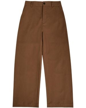 Studio Nicholson Curvedleg Cotton Pants - Brown