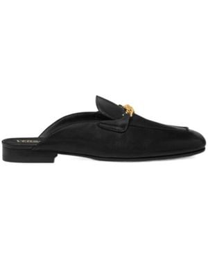Versace Medusa Round-Toe Slippers - Black