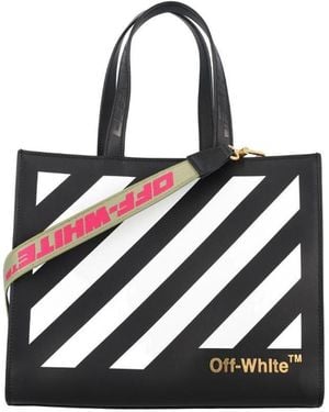 Off-White c/o Virgil Abloh Diag Hybrid Shop 28 Strapped Tote Bag - Black
