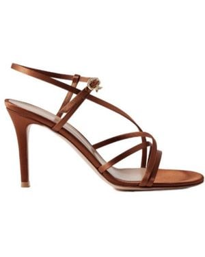 Gianvito Rossi Satin Sandals - Brown