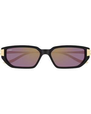 Cartier Geometric Frame Sunglasses - White