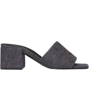 Courreges Square-Headed High-Heeled Sandals - Blue