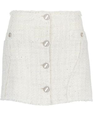 Gcds Tweed Mini Skirt - White