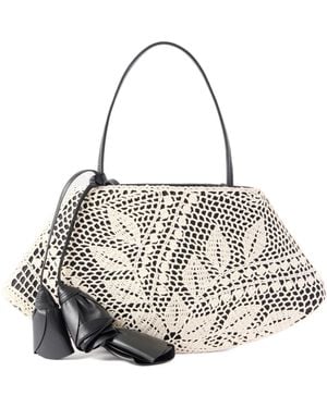 Magda Butrym Three-Dimensional Rose Crochet Bag - White