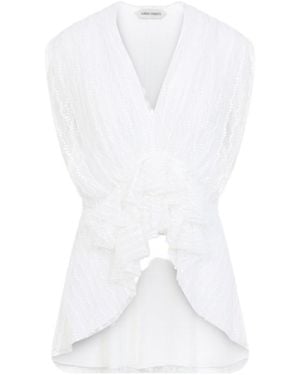Alberta Ferretti Asymmetrical Top - White