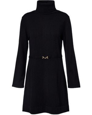 RIXO London High-Necked Knitted Dress - Black