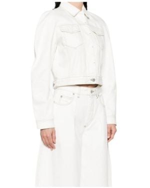 Jacquemus The Ovalo De-Nîmes Denim Jacket - White