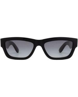 McQueen Eyewear Rectangle Frame Sunglasses - White