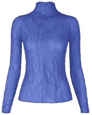 Issey Miyake Chiffon Twist 3 Starling Top - Blue