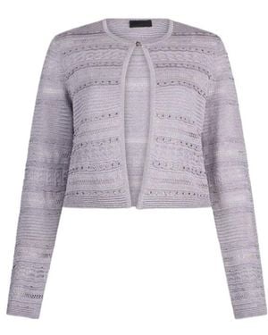 Liu Jo Openwork Knitted Cardigan - Purple