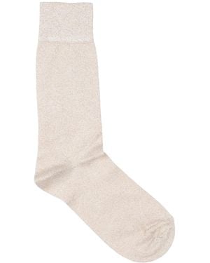 Dolce & Gabbana Twotone Lightweight Knit Socks - White