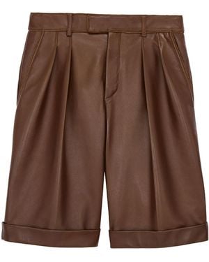 Saint Laurent Belt-Loop Shorts - Brown