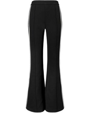 Tory Burch Striped High-Waisted Pants - Black