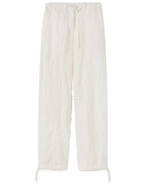 Jil Sander Wide-Leg Drawstring Trousers - White