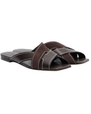 Tod's Simple Flat Slide Sandals - Brown