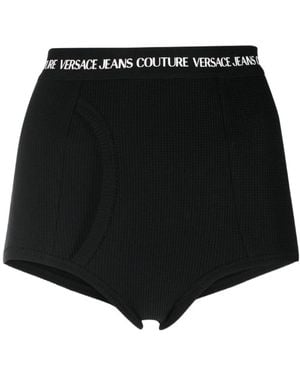 Versace Jeans Couture Logo Band Mini Shorts - Black