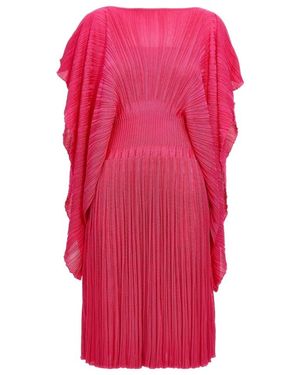 Antonino Valenti Pleated Fitted Waist Dress - Pink