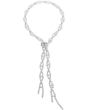 Balenciaga Riviera Embellished Rhinestone Necklace - White
