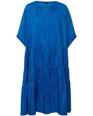 JOSEPH Emile Pleated Midi Dress - Blue