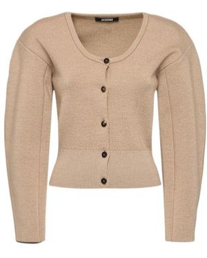 Jacquemus Le Gilet Doppio Wool Blend Cardigan - Natural