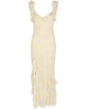 LoveShackFancy Roseline Sleeveless Dress - White