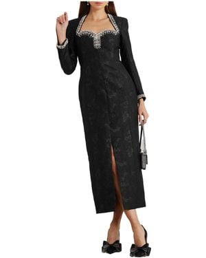 Huishan Zhang Seep Yarn Dress - Black