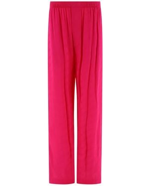 Balenciaga Bb Monogram Wide-Leg Pants - Pink