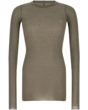 Rick Owens Crew Neck Long-Sleeved T-Shirt - Green