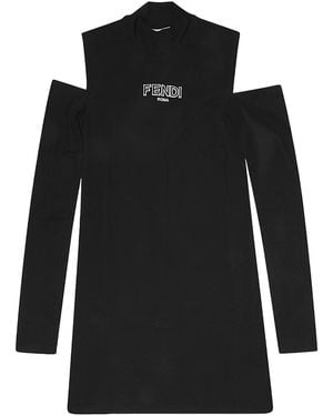 Fendi Cut-Out Detailing Dress - Black