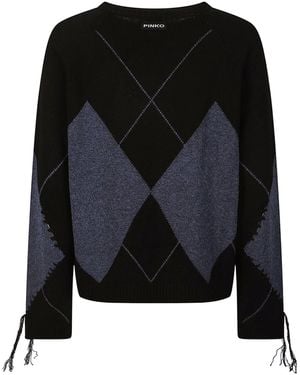 Pinko Berna Round Neck Sweater - Black