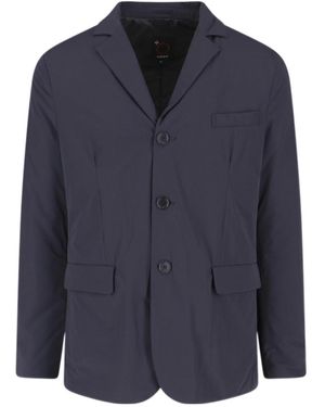 Aspesi Pocketed Single-Breasted Blazer - Blue