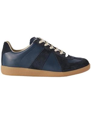 Maison Margiela Logo Strapped Casual Trainers - Blue