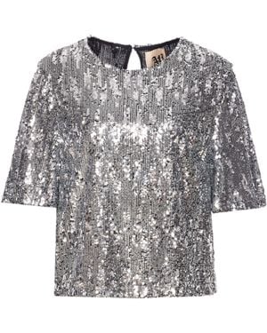 Aniye By Lulu Sequined Top - Grey